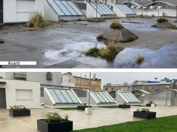 Travaux d’aménagement paysager sur toiture au hall du Pilier Rouge, BREST
 
C’est en hauteur, sur les toits de la halle commerciale du pilier rouge, que nous...